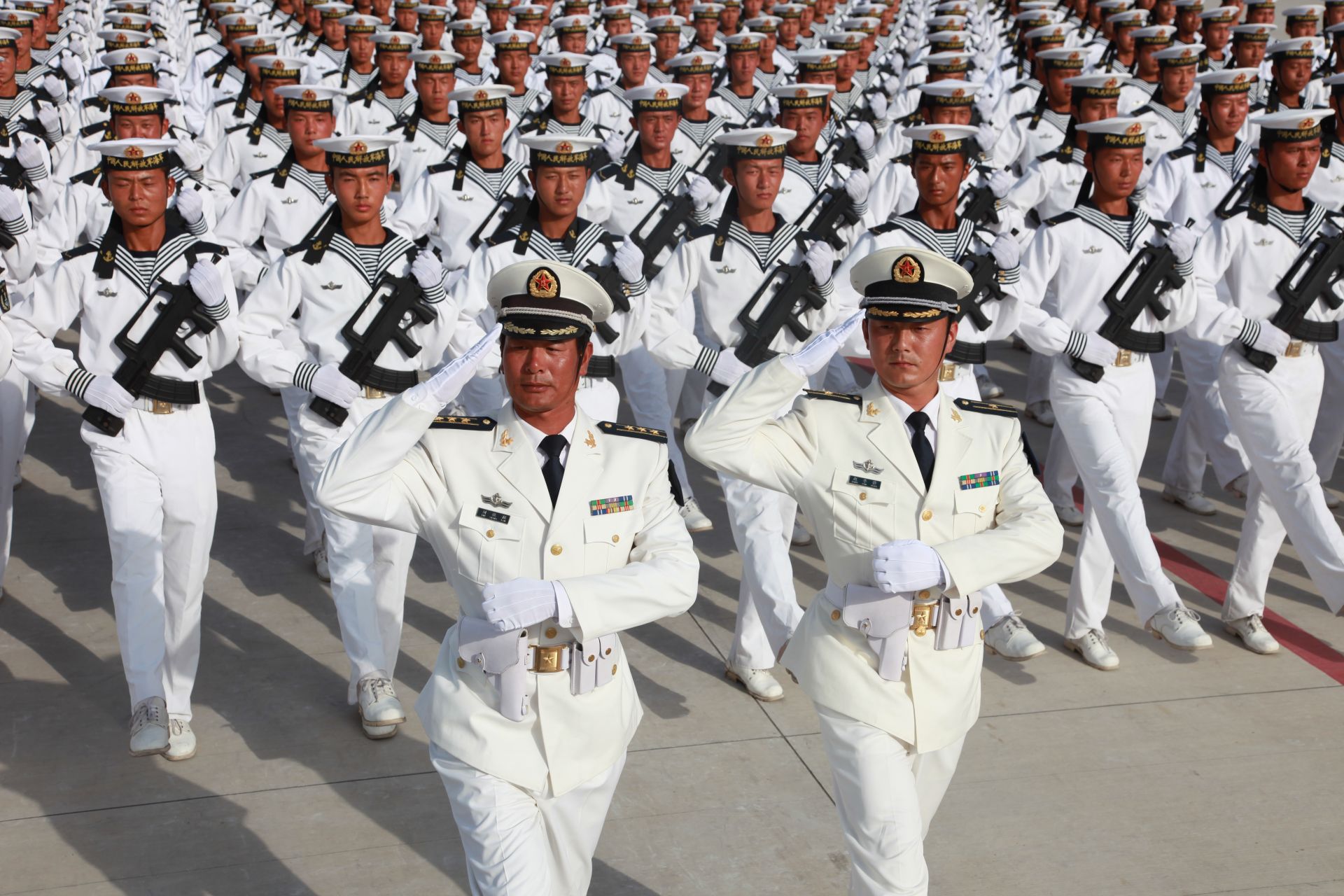 这名海军大校已3次参加国庆阅兵