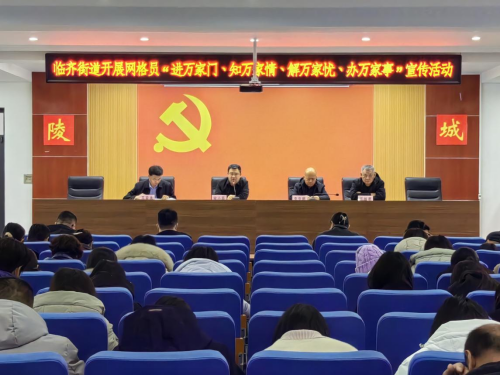 为民办实事陵城区临齐街道开展网格员进万家门知万家情解万家忧办万家